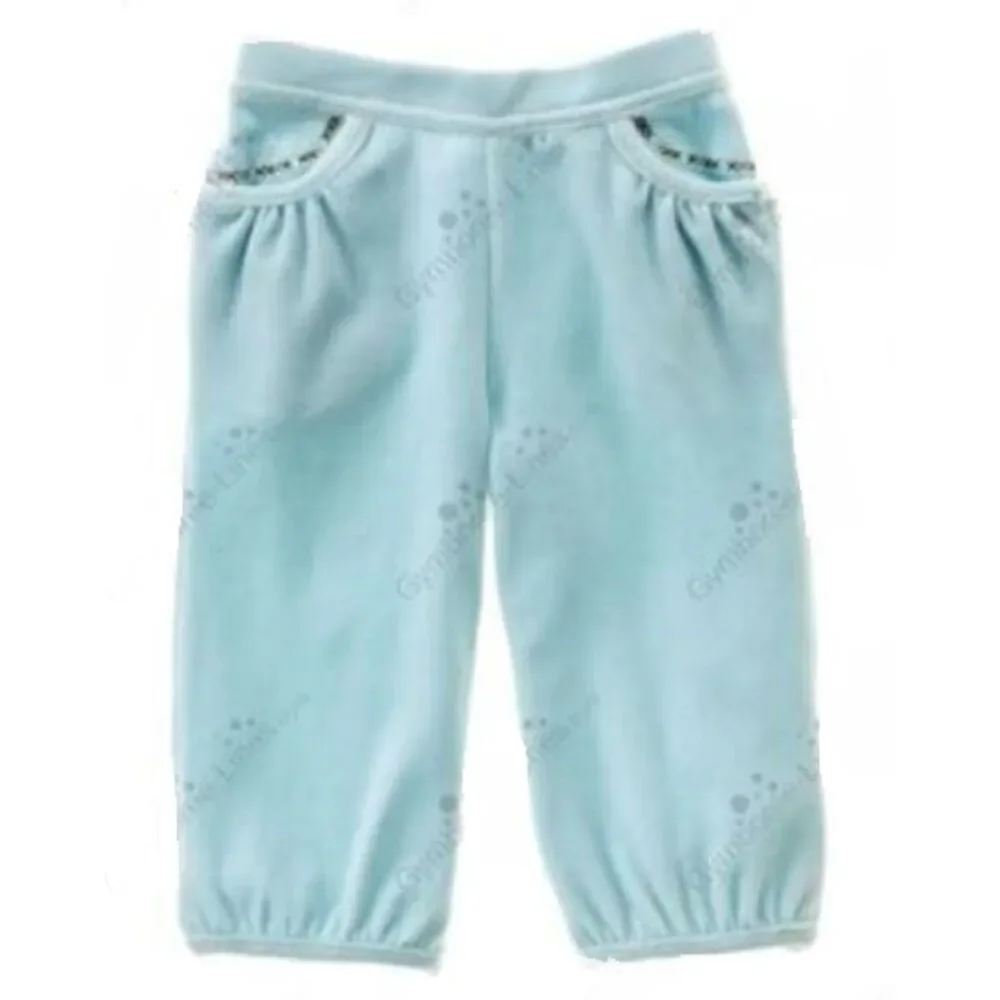 NEW Gymboree girls 12-18 Pants Mountain Cabin blue velour joggers Aqua pull on